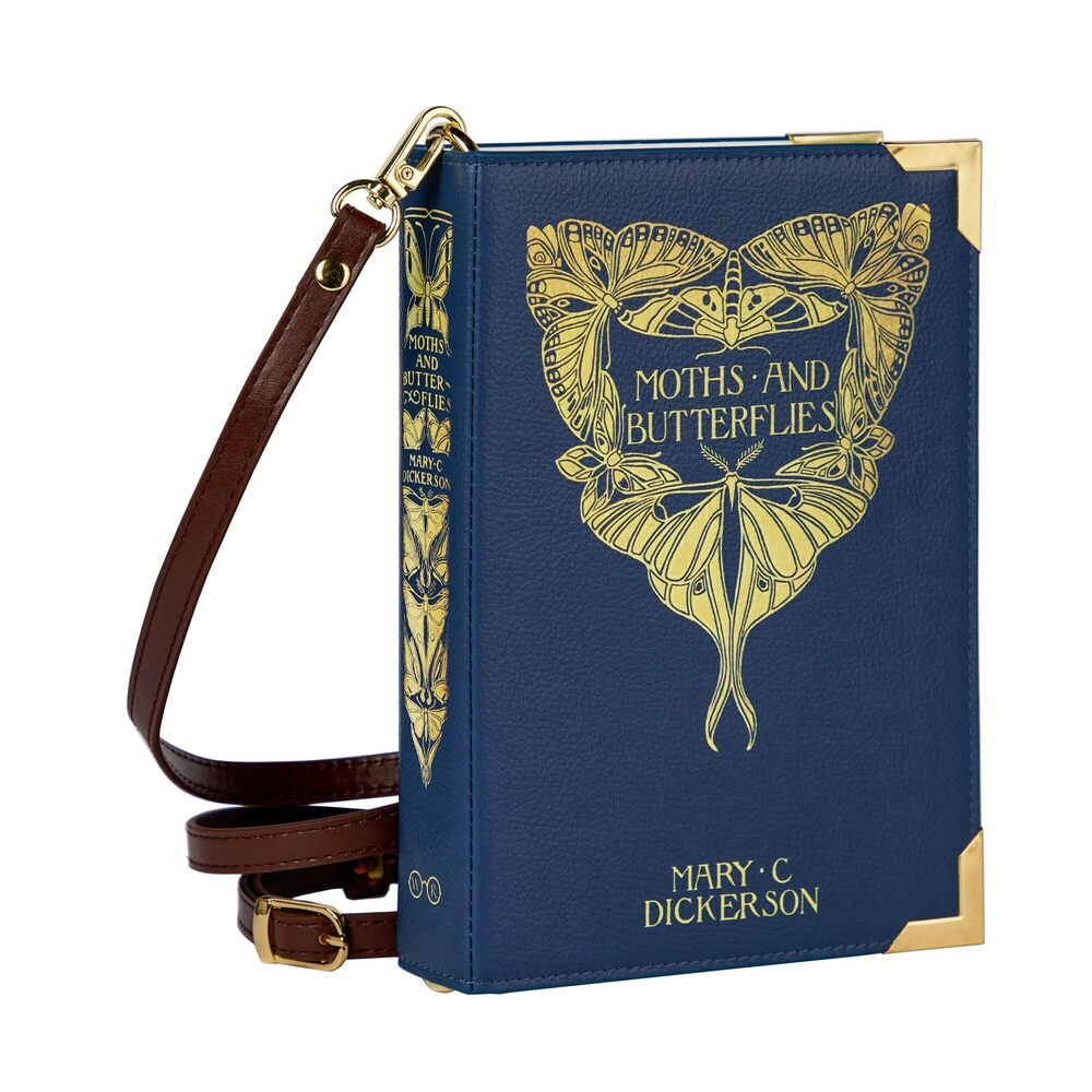1682 Co Crossbody Purse Handbag for Book Lovers - Moths and Butterflies
